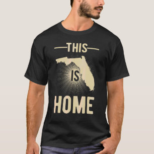 Proud Usa Fan State  This Is Home Map Florida T-Shirt