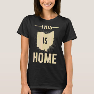 Proud Usa Fan State This Is Home Map Ohio T-Shirt