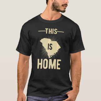 Proud Usa Fan State  This Is Home Map South Caroli T-Shirt