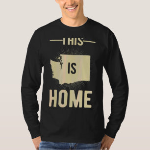 Proud Usa Fan State This Is Home Map Washington T-Shirt