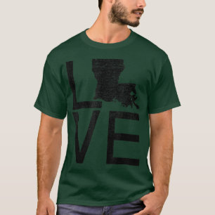 Proud USA Fan StateLouisiana LOVE Map Louisiana T-Shirt