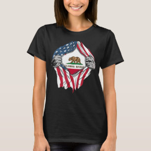 Proud Usa Home Country Patriotic Home State Flag C T-Shirt