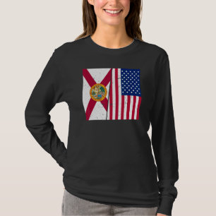 Proud Usa Home Country Patriotic Home State Flag F T-Shirt