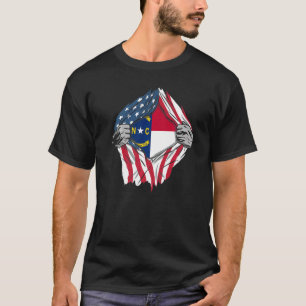 Proud Usa Home Country State Flag North Carolina   T-Shirt