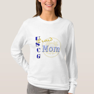 "Proud USCG Mom" Military Ladies Shirt