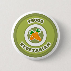 Proud Vegetarian 2 Inch Round Button