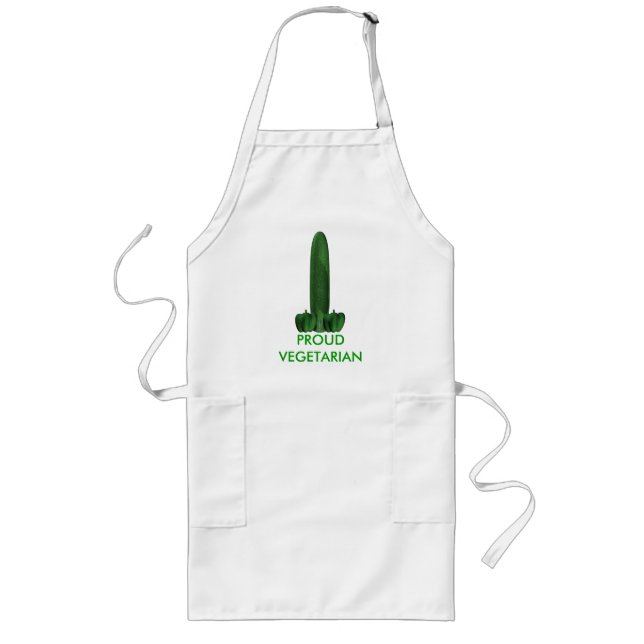 Proud Vegetarian Long Apron (Front)