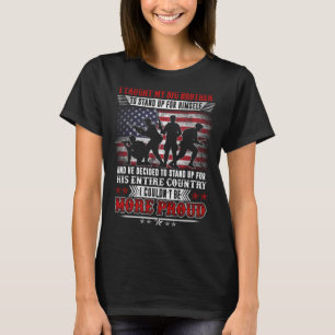 Proud Vet Military  I Taught My Big Brother How to T-Shirt
