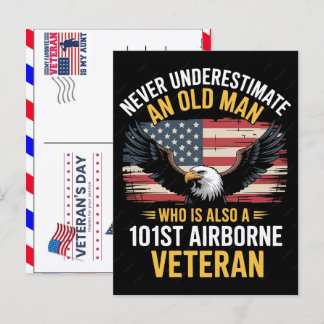 Proud Veteran 250 Years America 1776 2026 Holiday Postcard