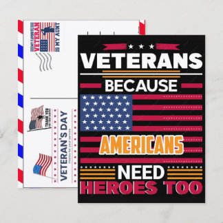 Proud Veteran 250 Years America 1776 2026 Holiday Postcard