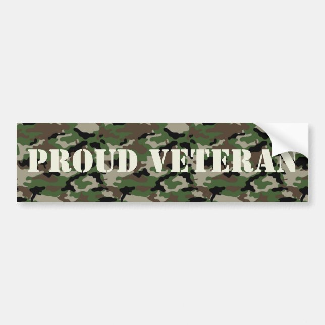 Proud Veteran Bumper Sticker (Front)