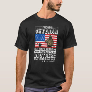 Proud Veteran Honouring All Who Served US Flag Vet T-Shirt