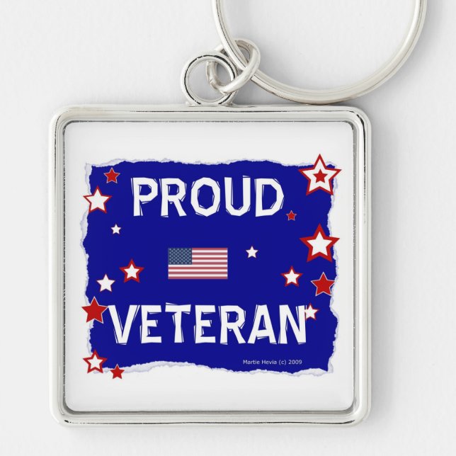 Proud Veteran Keychain (Front)