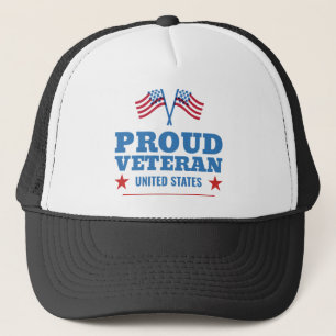 Proud Veteran United States Trucker Hat