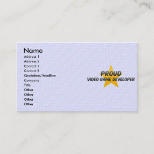 Proud Video Game Developer Business Card