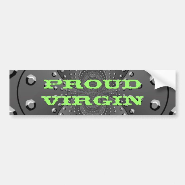Proud Virgin Bumper Sticker (Front)