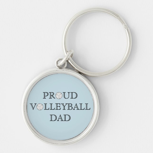 Proud Volleyball Dad Keychain (Front)
