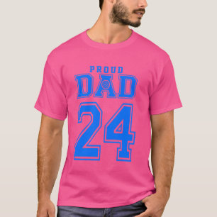 Proud Volleyball Dad Number 24 B T-Shirt