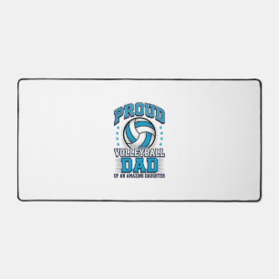 Proud Volleyball Dad Vintage Sports Shirt Design_1 Desk Mat