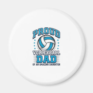 Proud Volleyball Dad Vintage Sports Shirt Design_1 Magnet