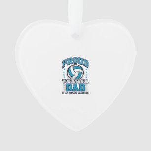 Proud Volleyball Dad Vintage Sports Shirt Design_1 Ornament
