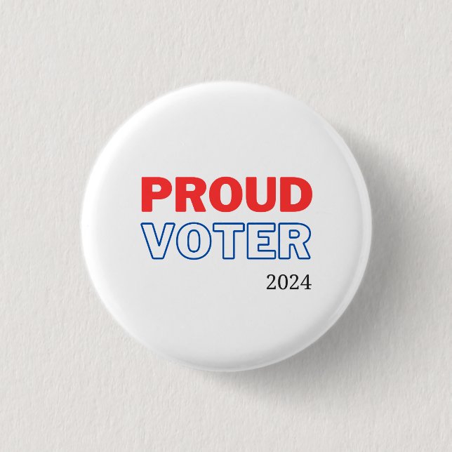 Proud Voter 2024 1 Inch Round Button (Front)