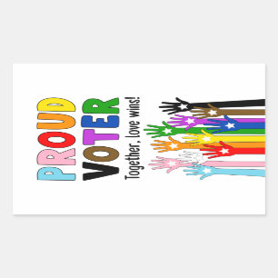 Proud Voter - Together, love wins! Sticker