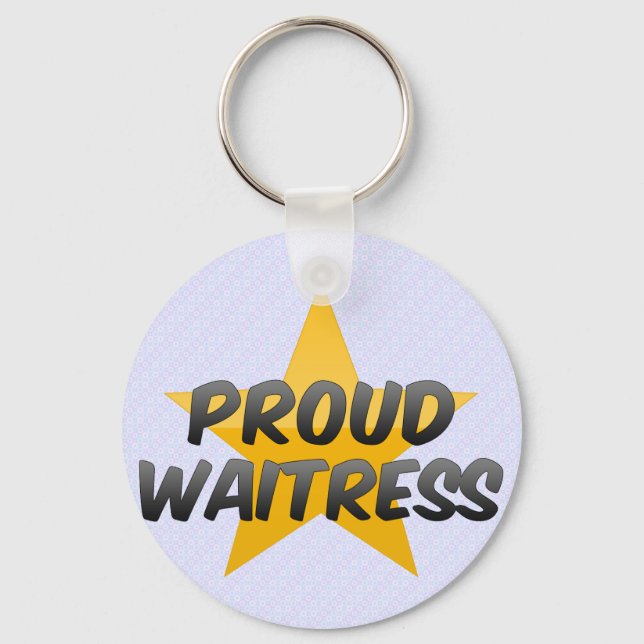 Proud Waitress Keychain (Front)