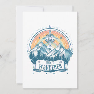 Proud Wanderer LGBTQ Camping – Rainbow Compass Invitation