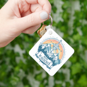 Proud Wanderer LGBTQ Camping – Rainbow Compass Keychain