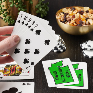 Proud Washington Redneck Playing Cards