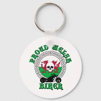 Proud Welsh Biker Keychain