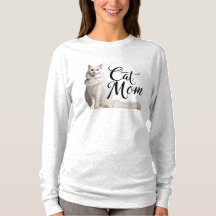 Proud White Maine Coon Cat Mom T-Shirt
