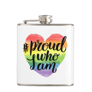 Proud Who I Am Hip Flask