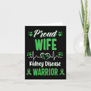 Proud Wife Kidney Disease Warrior Awareness Ribbon Card