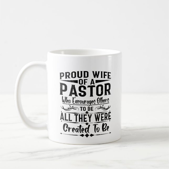 Proud Wife Of A Pastor Coffee Mug (Left)