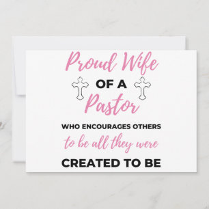 Proud Wife Of A Pastor Who Encourages bl Holiday Card