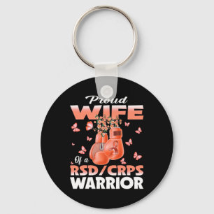 Proud Wife Of A Rsd Crps Warrior Awareness Boxing  Keychain