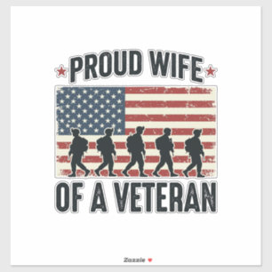 Proud Wife of a Veteran Patriotic Shirt Design (2)