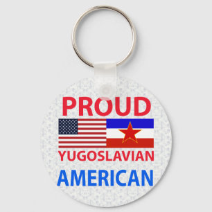 Proud Yugoslavian American Keychain