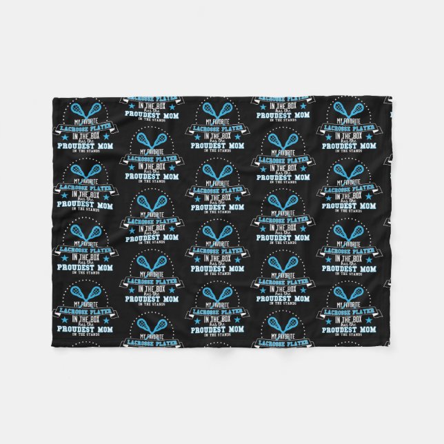 Proudest Lacrosse Mom In the Stands Lacrosse Mom  Fleece Blanket (Front (Horizontal))