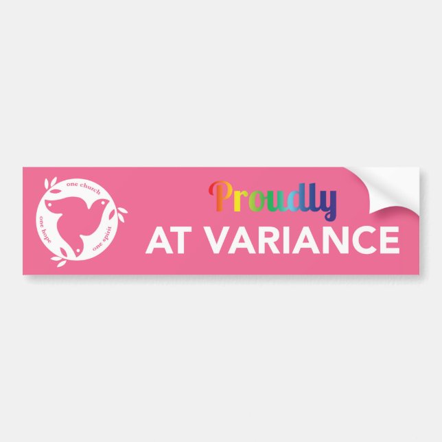 Proudly At Variance Bumper Sticker (Front)