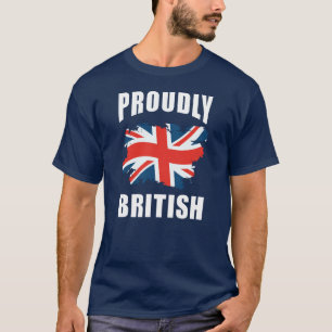 Proudly British Union Jack Flag Men's Navy T-Shirt
