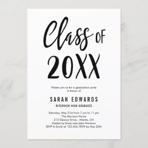 Proudly Brushed EDITABLE COLOR Graduation Party Invitation