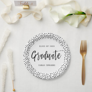 Proudly Brushed Graduation Plates