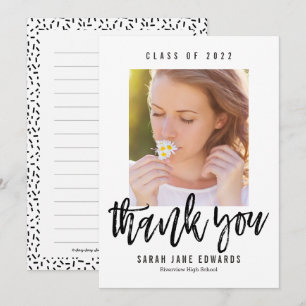 Proudly Brushed Graduation Thank You Note Invitation