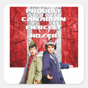 Proudly Canadian - Bob & Doug McKenzie Square Sticker