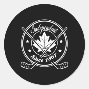 Proudly Canadian – Independent Since 1867 Long Sle Classic Round Sticker