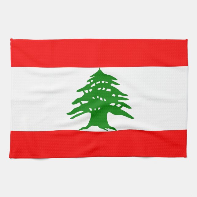 Proudly Lebanese - Proud To Be Lebanese - Lebanon Kitchen Towel (Horizontal)