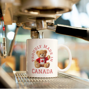 Proudly Made in Canada with Teddy Bear Coffee Mug